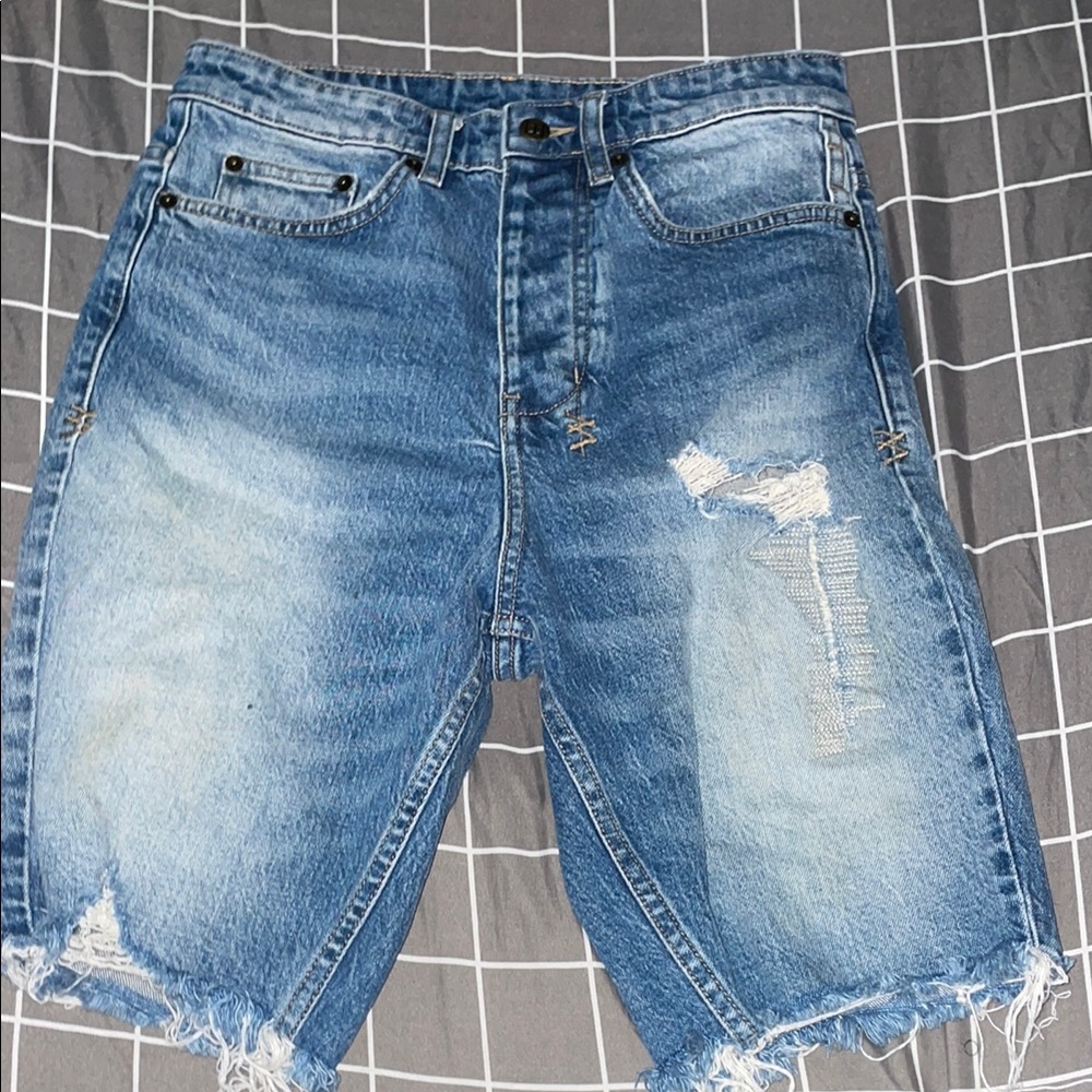 Distressed Denim Men's Shorts